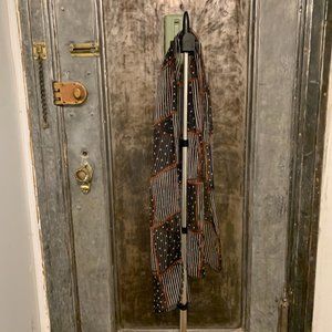 Vintage 70s 80s preppy sheer nautical theme rectangular scarf 20" x 65" necktie